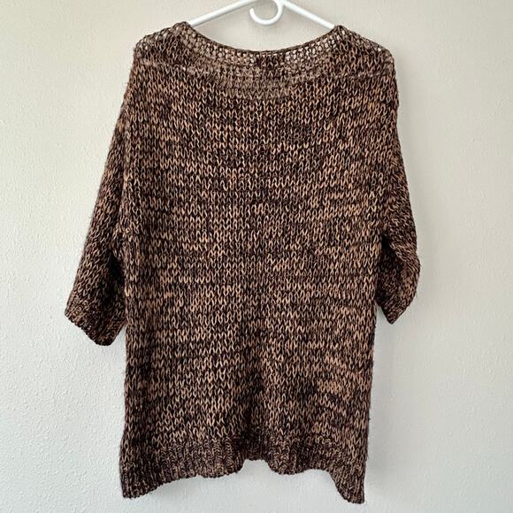 Massimo Dutti Chunky loose knit short sleeve sweater quite luxury minimalist M - Picture 7 of 9